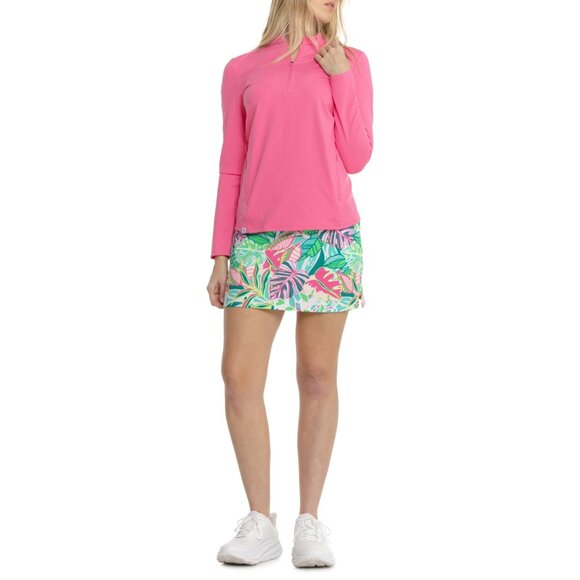 Golf Tennis Sigrid Olsen Interlock Jacket and Skort Set UPF50 NEW Pink NWT $120 - Picture 2 of 3